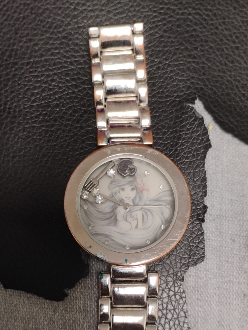 DISNEY THE LITTLE MERMAID ARIEL SKETCH WATCH GOOD CONDITION